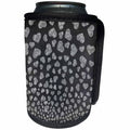 3dRose Anne Marie Baugh - Pattern - Cute Chalkboard Falling Hearts Pattern - Can Cooler Bottle Wrap (cc_267464)