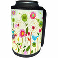 3dRose Anne Marie Baugh - Pattern - Cute and Colorful Graphic Flowers Pattern - Can Cooler Bottle Wrap (cc_267466)