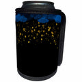 3dRose Anne Marie Baugh - Sky - Falling Gold Stars From A Cloudy Night Sky - Can Cooler Bottle Wrap (cc_267470)