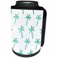 3dRose Anne Marie Baugh - Pattern - Image of Watercolor Hand Painted Tropical Palm Trees Pattern - Can Cooler Bottle Wrap (cc_267602)