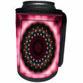 3dRose mimulux Psychedellic Art - pink zen meditation orient inner harmony peace spirituality FlowerPower - Can Cooler Bottle Wrap (cc_26763)