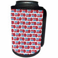 3dRose Anne Marie Baugh - Patriotic - Red, White, and Blue Stars and Stripes Pattern - Can Cooler Bottle Wrap (cc_267633)