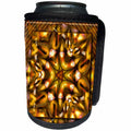 3dRose mimulux Psychedellic Art - MANDALA mandala zen InnerBalance harmony gold yellow orange glowing chakra meditation - Can Cooler Bottle Wrap (cc_26764)