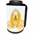3dRose Anne Marie Baugh - Illustrations - Cute Orange and White Princess Carriage Illustration - Can Cooler Bottle Wrap (cc_267646)