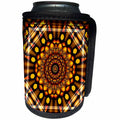 3dRose mimulux Psychedellic Art - MANDALA mandala zen InnerBalance harmony gold yellow sun energy glowing chakra meditation NewAge - Can Cooler Bottle Wrap (cc_26767)