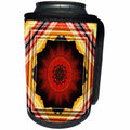 3dRose mimulux Psychedellic Art - MANDALA zen InnerBalance harmony red gold peace energy glowing chakra meditation NewAge - Can Cooler Bottle Wrap (cc_26768)