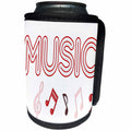 3dRose Anne Marie Baugh - Illustrations - Music With Musical Notes Illustration - Can Cooler Bottle Wrap (cc_267704)
