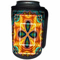 3dRose mimulux Psychedellic Art - MANDALA zen InnerBalance harmony gold grey green peace energy glowing chakra meditation NewAge - Can Cooler Bottle Wrap (cc_26772)