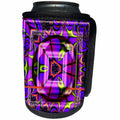 3dRose mimulux Psychedellic Art - MANDALA zen InnerBalance harmony blue green pink peace energy glowing chakra meditation NewAge - Can Cooler Bottle Wrap (cc_26773)