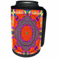 3dRose mimulux Psychedellic Art - MANDALA meditation harmony InnerPeace red purple yellow blue gold zen joy chakra energy glowing - Can Cooler Bottle Wrap (cc_26776)