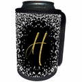 3dRose Anne Marie Baugh - Monograms - Glam Digital Diamonds Printed Gold Monogram H - Can Cooler Bottle Wrap (cc_267763)