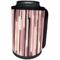 3dRose Costasonlineshop Background - Image of Old Rose Wood Stripes - Can Cooler Bottle Wrap (cc_267823)