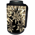 3dRose Costasonlineshop Christmas - Image of Glitter Black White Christmas Stars - Can Cooler Bottle Wrap (cc_267829)