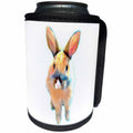 3dRose Costasonlineshop Illustration - Cute Beige Bunny - Can Cooler Bottle Wrap (cc_267834)