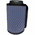 3dRose 777images Designs Patterns - Contemporary hands and feet pattern in blue grey and tan - Can Cooler Bottle Wrap (cc_26784)