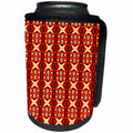 3dRose Costasonlineshop Pattern - Red Beige Stripes Girly Pattern - Can Cooler Bottle Wrap (cc_267847)