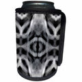 3dRose Costasonlineshop Black and White - Black White Abstract Digital Background - Can Cooler Bottle Wrap (cc_267849)
