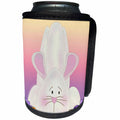 3dRose 777images Designs Cartoons - Spring bunny with flowers in pastel colors - Can Cooler Bottle Wrap (cc_26788)