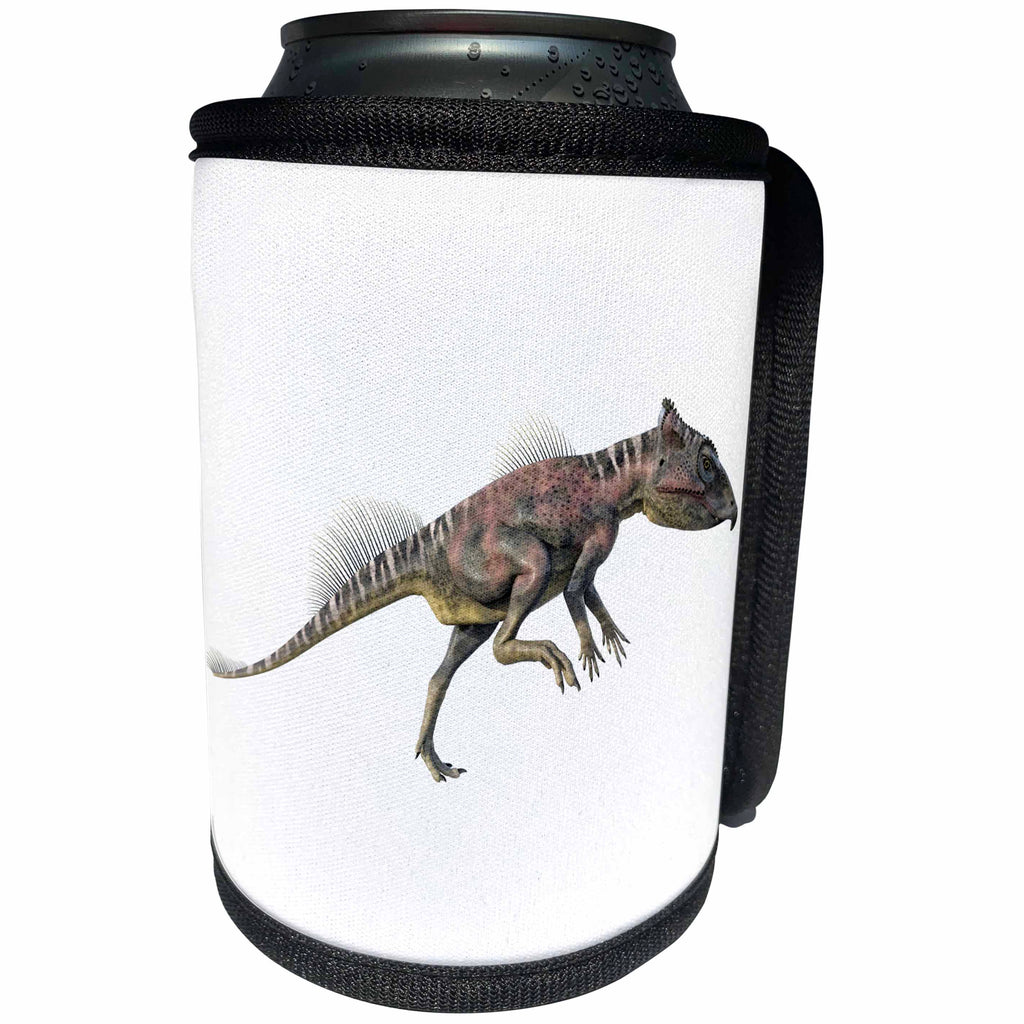 3dRose Boehm Graphics Dinosaur - Archaeoceratops Running to the Left - Can Cooler Bottle Wrap (cc_268031)