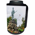 3dRose Boehm Graphics History - Lexington Minuteman Statue in Color - Can Cooler Bottle Wrap (cc_268059)