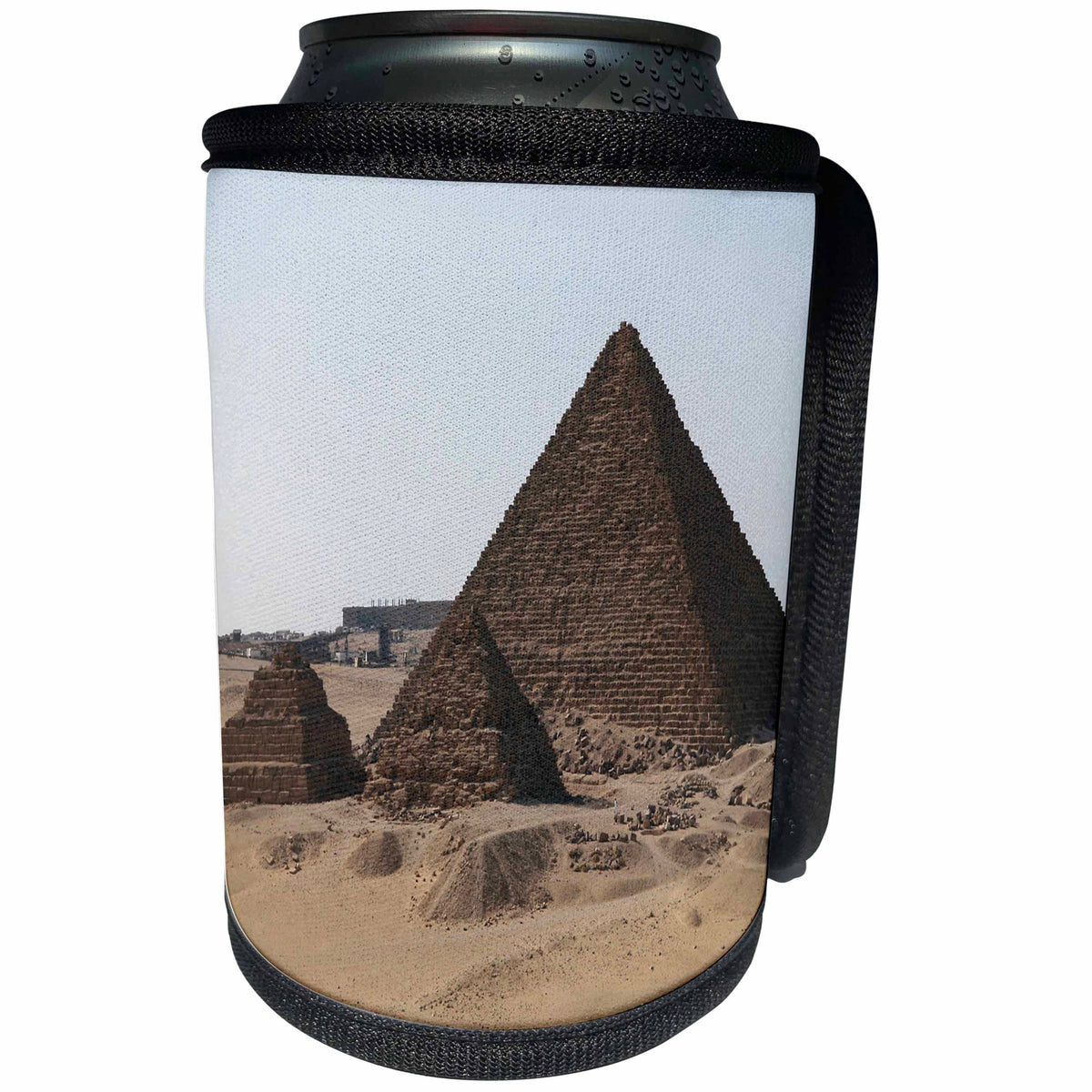3dRose Angelique Cajam Egypt - The Great Pyramids four - Can Cooler Bottle Wrap (cc_26807)