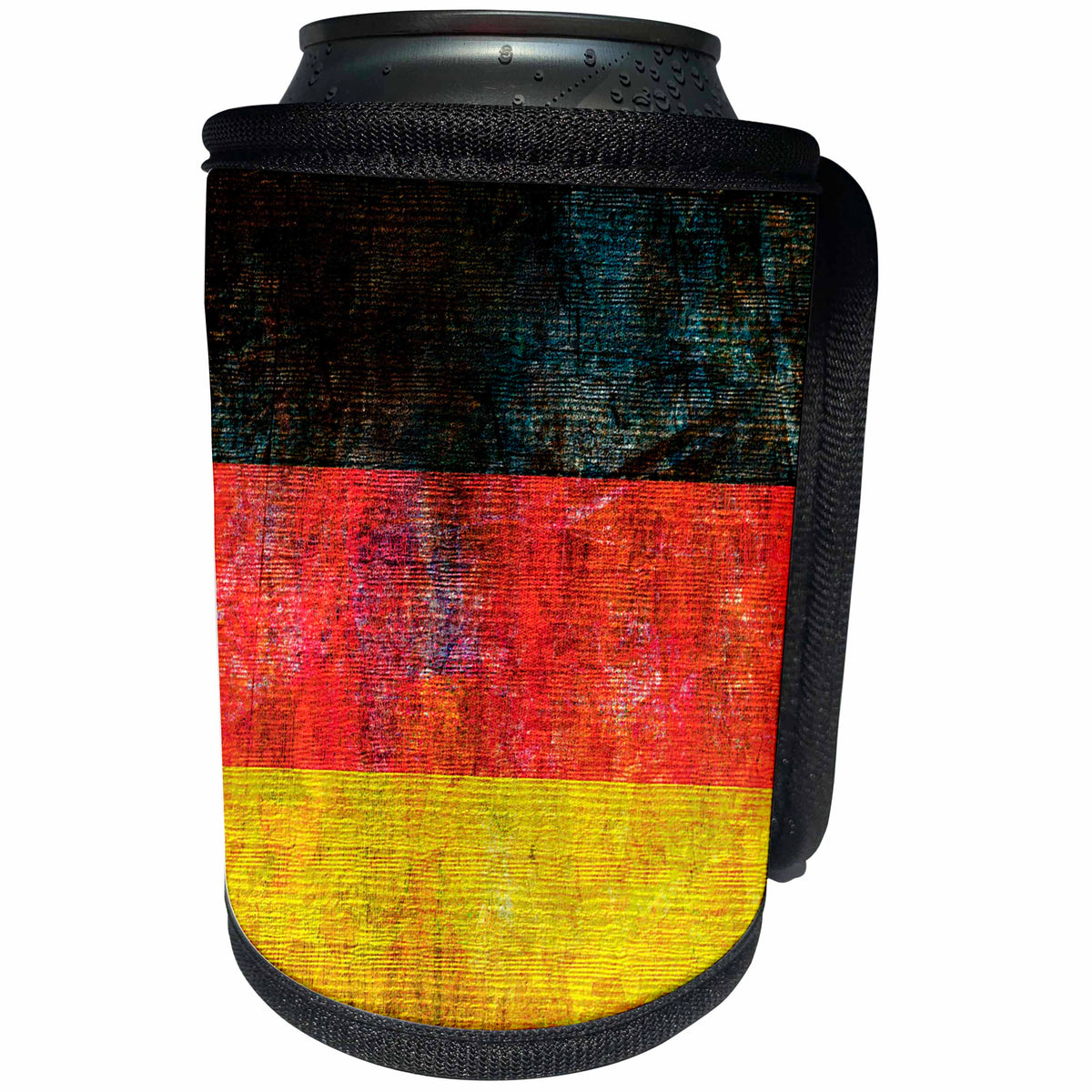 3dRose Andrea Haase Grunge Flag Art - Distressed Style Grunge Flag Of Germany - Can Cooler Bottle Wrap (cc_268070)