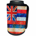 3dRose Andrea Haase Grunge Flag Art - Distressed Style Grunge Flag Of Hawaii - Can Cooler Bottle Wrap (cc_268072)