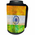 3dRose Andrea Haase Grunge Flag Art - Distressed Style Grunge Flag Of India - Can Cooler Bottle Wrap (cc_268073)