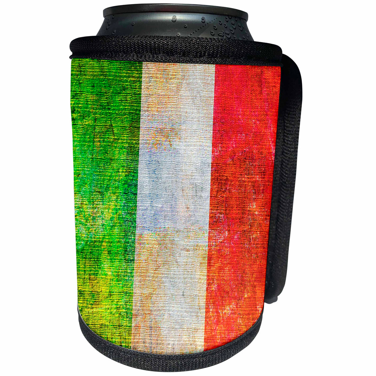 3dRose Andrea Haase Grunge Flag Art - Distressed Style Grunge Flag Of Italy - Can Cooler Bottle Wrap (cc_268075)
