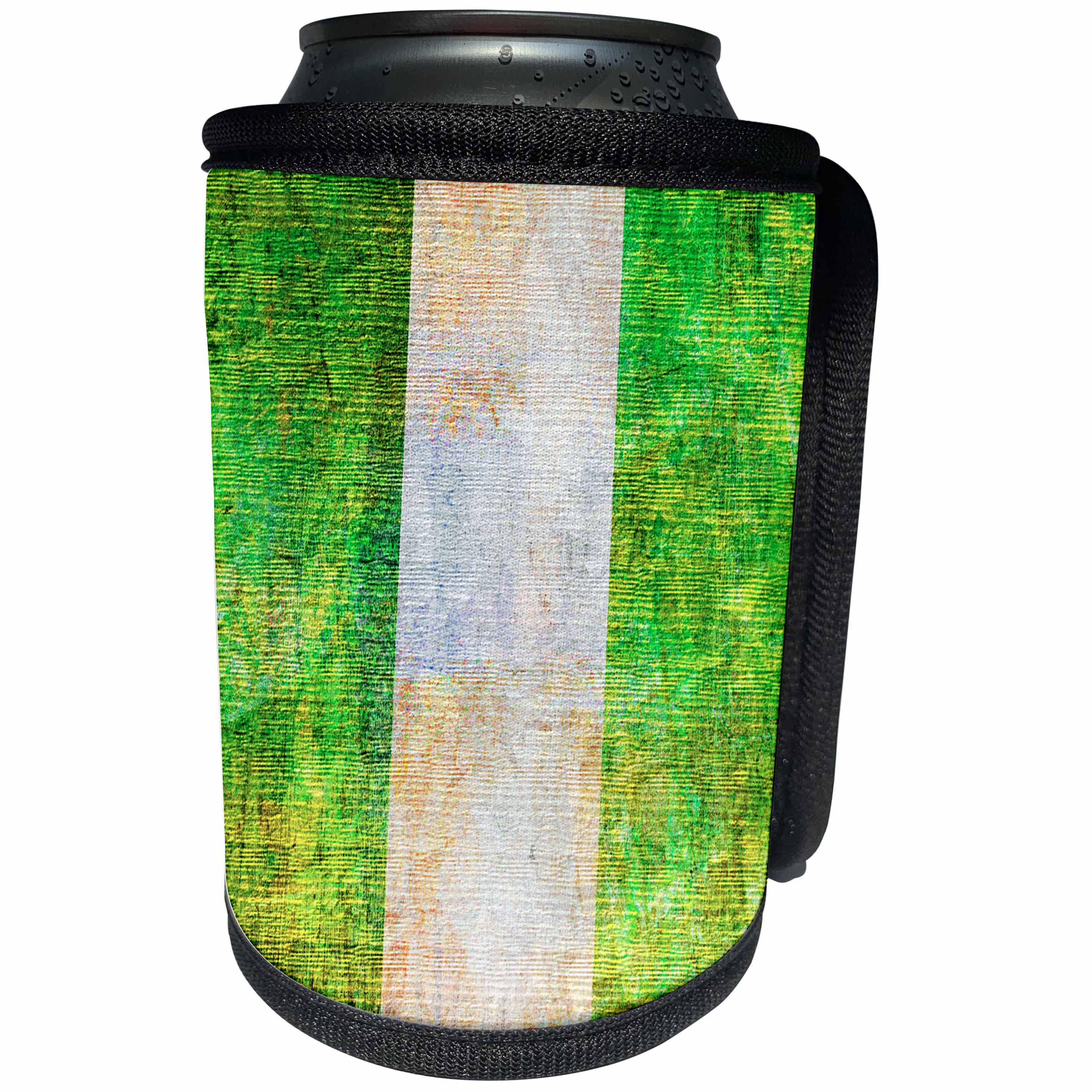 3dRose Andrea Haase Grunge Flag Art - Distressed Style Grunge Flag Of Nigeria - Can Cooler Bottle Wrap (cc_268079)