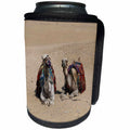 3dRose Angelique Cajam Egypt - Two camels in the desert - Can Cooler Bottle Wrap (cc_26808)