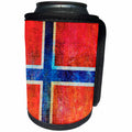 3dRose Andrea Haase Grunge Flag Art - Distressed Style Grunge Flag Of Norway - Can Cooler Bottle Wrap (cc_268080)