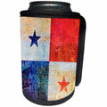 3dRose Andrea Haase Grunge Flag Art - Distressed Style Grunge Flag Of Panama - Can Cooler Bottle Wrap (cc_268082)