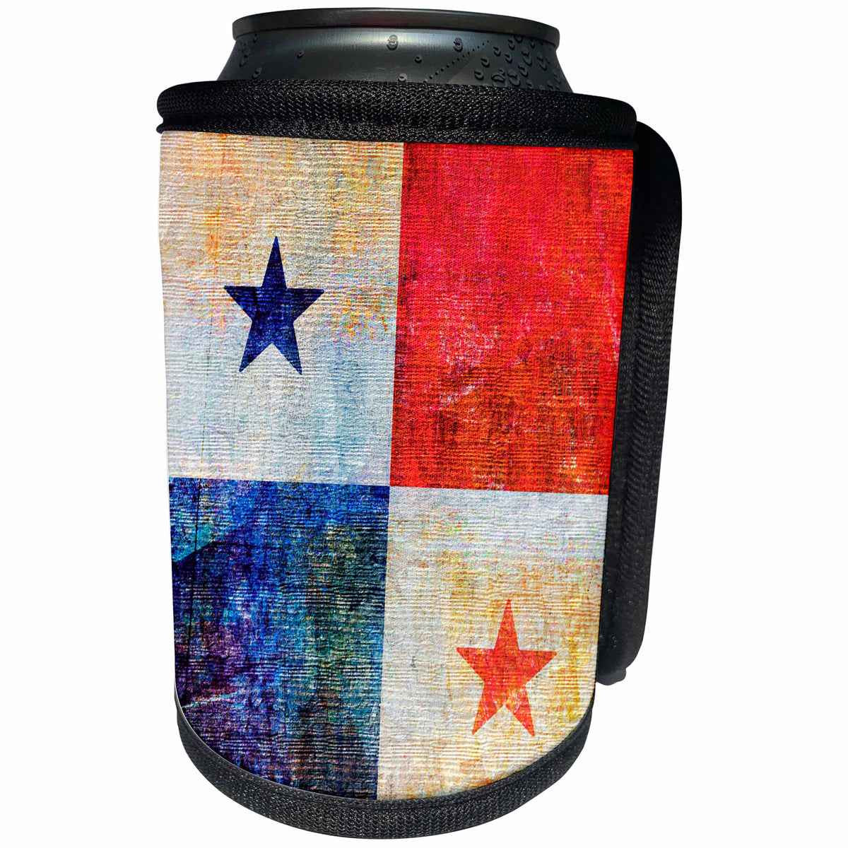 3dRose Andrea Haase Grunge Flag Art - Distressed Style Grunge Flag Of Panama - Can Cooler Bottle Wrap (cc_268082)