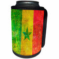 3dRose Andrea Haase Grunge Flag Art - Distressed Style Grunge Flag Of Senegal - Can Cooler Bottle Wrap (cc_268084)