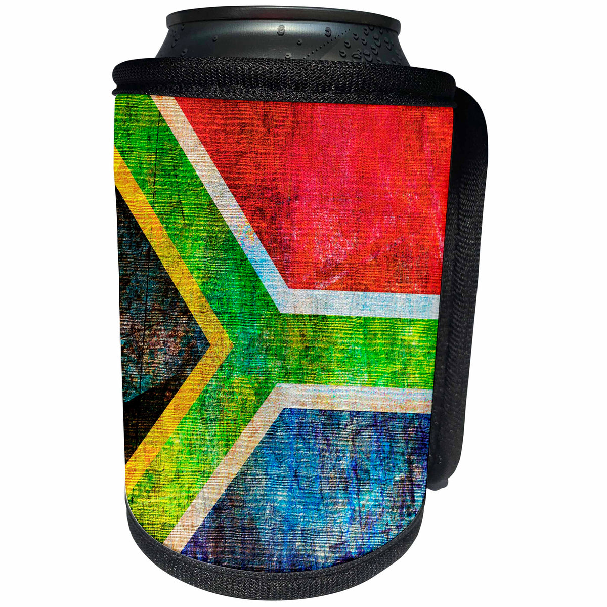 3dRose Andrea Haase Grunge Flag Art - Distressed Style Grunge Flag Of South Africa - Can Cooler Bottle Wrap (cc_268085)