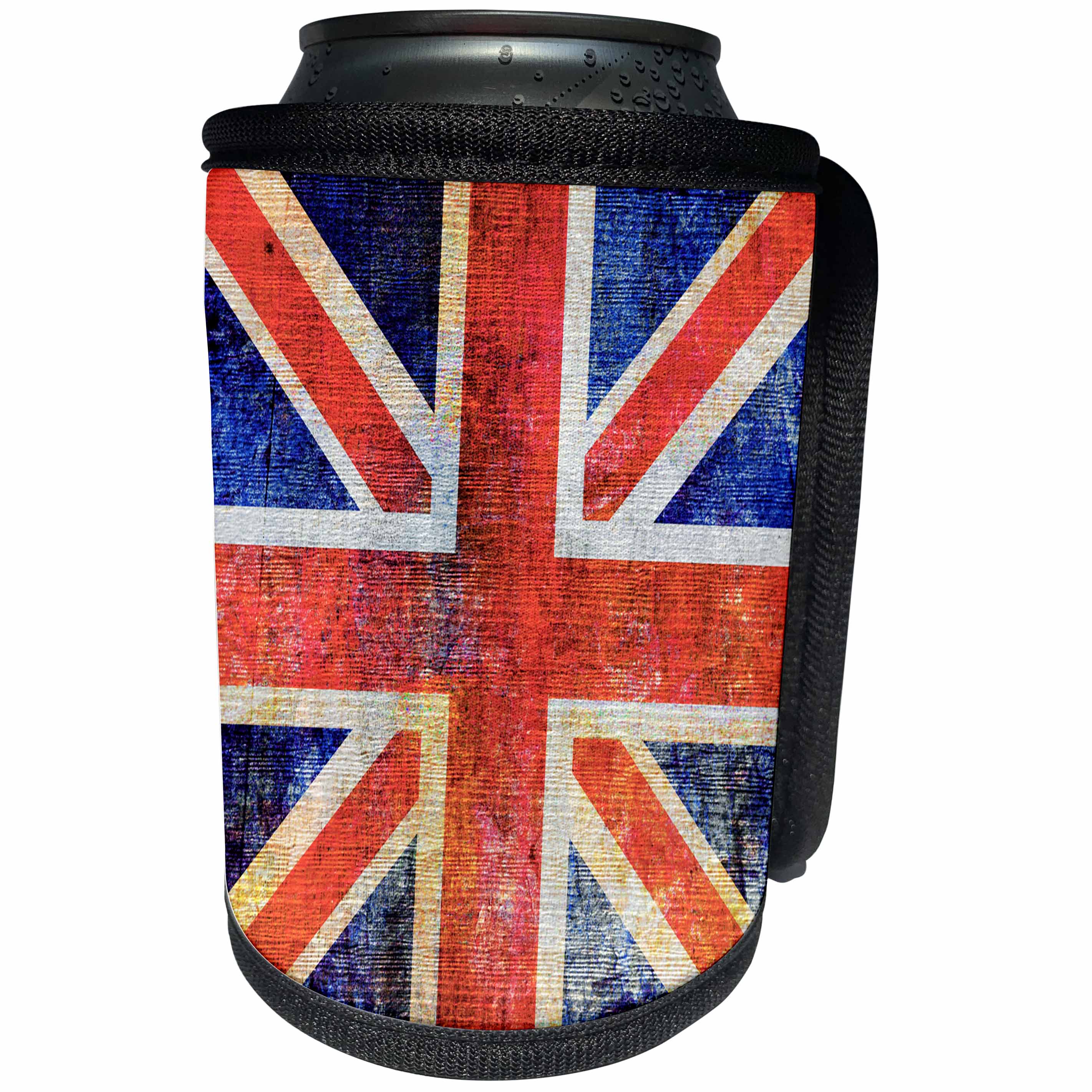 3dRose Andrea Haase Grunge Flag Art - Distressed Style Grunge Flag Of United Kingdom - Can Cooler Bottle Wrap (cc_268090)