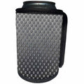3dRose Andrea Haase Glamour and Glitter - Elegant Silver Jeweled Pattern On Shiny Surface - Can Cooler Bottle Wrap (cc_268095)