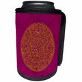 3dRose Andrea Haase Glamour and Glitter - Glamorous Elegant Golden Ornament On Bordeaux Red Background - Can Cooler Bottle Wrap (cc_268097)