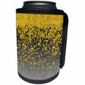 3dRose Andrea Haase Glamour and Glitter - Image of Glamorous Gold Confetti On Grey Background - Can Cooler Bottle Wrap (cc_268099)