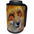 3dRose Andrea Haase Animals Photo - Cute Fox Face Close Up Photo - Can Cooler Bottle Wrap (cc_268137)