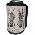 3dRose Andrea Haase Animals Illustration - Vintage Beetle Mixed Media Art - Can Cooler Bottle Wrap (cc_268138)