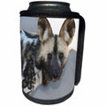 3dRose Angelique Cajams Safari Animals - South African Wild Dog head shot - Can Cooler Bottle Wrap (cc_26815)