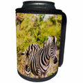 3dRose Andrea Haase Animals Illustration - Zebra Mother With Child Watercolor Illustration - Can Cooler Bottle Wrap (cc_268155)