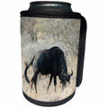 3dRose Angelique Cajams Safari Animals - South African Wildebeest side view - Can Cooler Bottle Wrap (cc_26818)