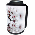 3dRose Andrea Haase Nature Photography - Cherry Blossom and Reflecting Water Close Up Photography - Can Cooler Bottle Wrap (cc_268194)