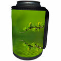 3dRose Andrea Haase Nature Photography - Green Larch Twig Over Reflecting Water Photography - Can Cooler Bottle Wrap (cc_268195)