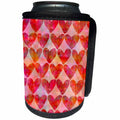 3dRose Andrea Haase Illustration Love - Painted Allover Heart Pattern - Can Cooler Bottle Wrap (cc_268214)