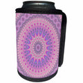 3dRose Andrea Haase Art Illustration - Mandala Illustration In Soft Pastel Lilac And Purple - Can Cooler Bottle Wrap (cc_268241)