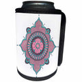 3dRose Andrea Haase Art Illustration - Pink Turquoise Mandala Ornament - Can Cooler Bottle Wrap (cc_268251)